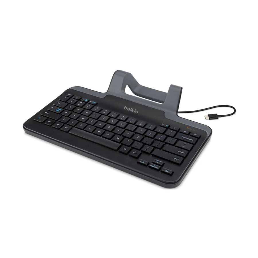 Picture of Belkin B2B191 USB-C Wired Black-Gray Tablet Keyboard with Stand