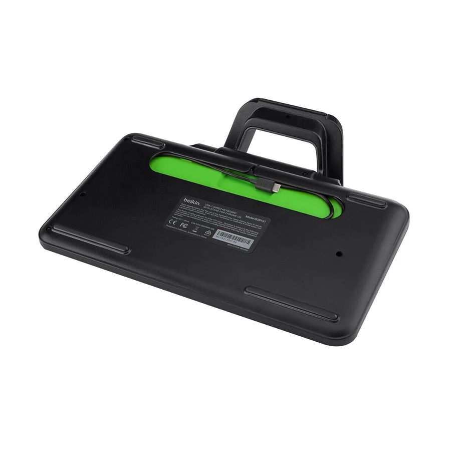 Picture of Belkin B2B191 USB-C Wired Black-Gray Tablet Keyboard with Stand