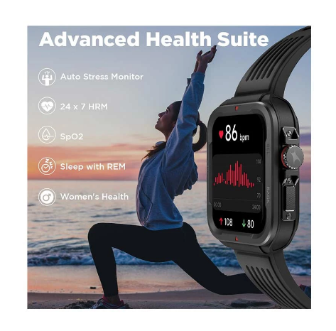 Picture of Fastrack Active Black Bluetooth Calling Rugged Smart Watch