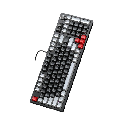 Picture of T-WOLF T50 RGB Wired (Blue Switch) Gray & White Mechanical Gaming Keyboard