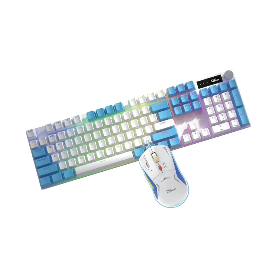 Picture of Pc Power Fury Combo RGB Wired (Blue Switch) White Mechanical Gaming Keyboard & Mouse Combo
