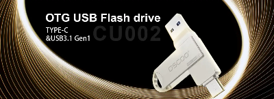Picture of OSCOO CU002 64GB USB 3.1 Gen 1 & Type-C OTG Silver Pen Drive