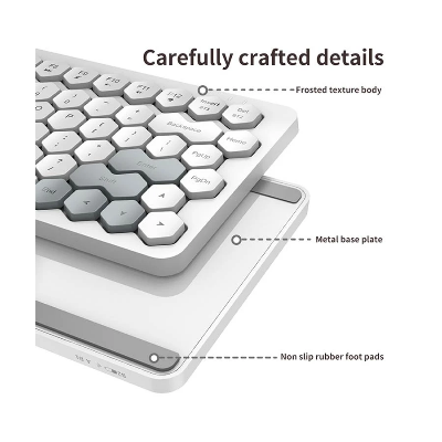 Picture of GEEZER Phoenix White Bluetooth (Dual-Mode) Keyboard