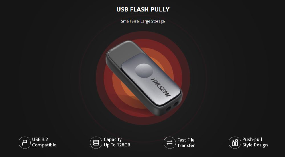 Picture of Hiksemi Pully HS-USB-M210S 128GB USB 3.2 Silver Pen Drive