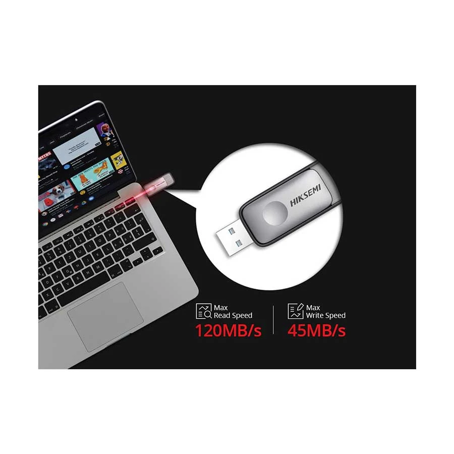 Picture of Hiksemi Pully HS-USB-M210S 128GB USB 3.2 Silver Pen Drive