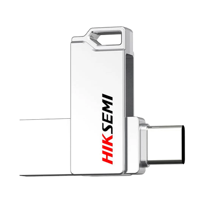 Picture of Hiksemi Sync HS-USB-E327C 64GB USB 3.2 & Type-C Silver Pen Drive
