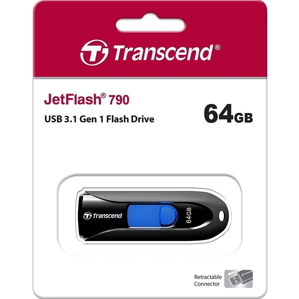 Picture of Transcend V-790K 64GB USB 3.1 Gen 1 Pen Drive