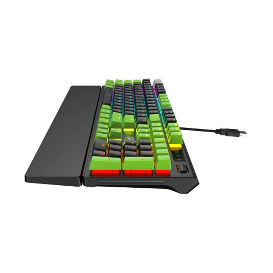 Picture of Havit Gamenote KB926L Wired Black & Green (Jiuzi Blue Switch) RGB Backlit Mechanical Gaming Keyboard