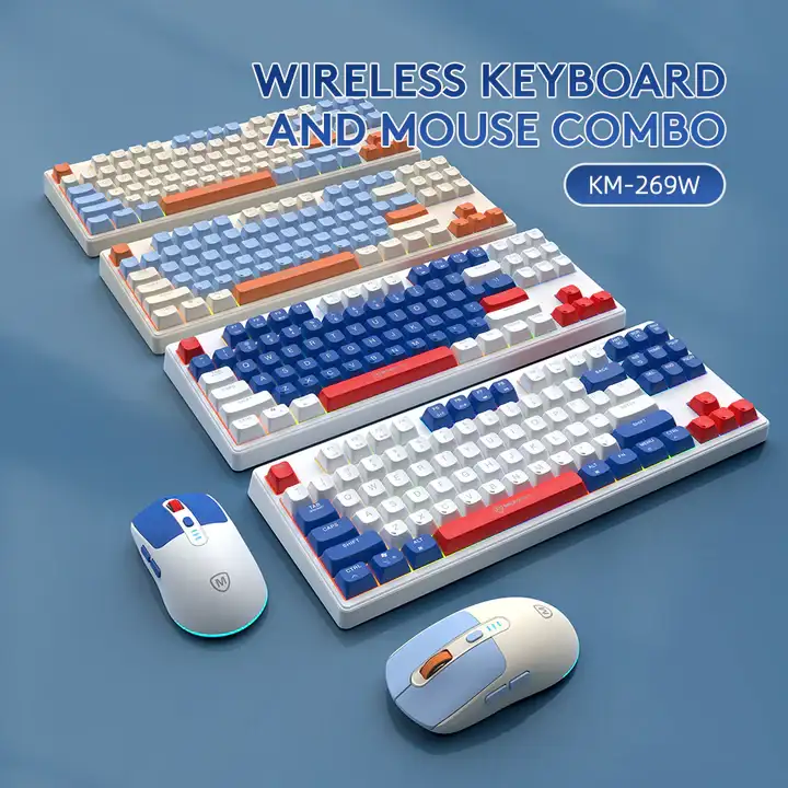 Picture of Micropack KM-269W Navy Wireless Keyboard & Mouse Combo