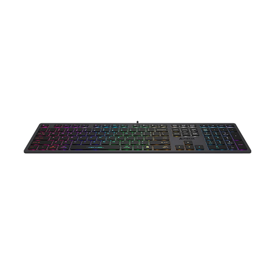 Picture of A4TECH FX60H FStyler Grey (Neon Backlit) Wired Keyboard with 2 USB HUB