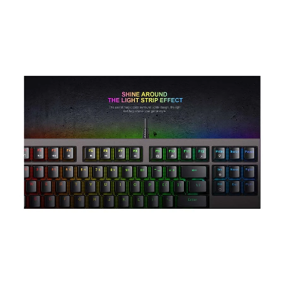 Picture of Havit KB872L Wired Multi-Function RGB Backlit (Blue switch) Black-Ochre Gaming Keyboard
