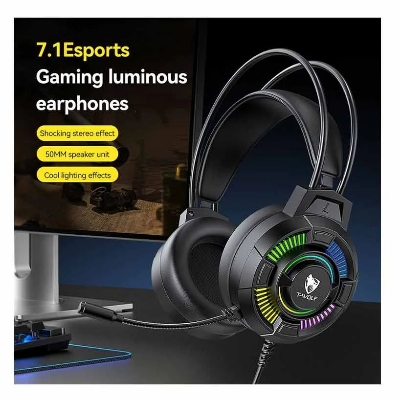 Picture of T-WOLF H140 Wired Black Gaming Headphone