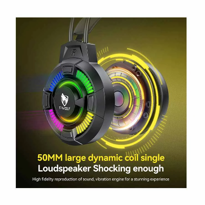 Picture of T-WOLF H140 Wired Black Gaming Headphone