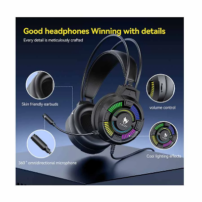 Picture of T-WOLF H140 Wired Black Gaming Headphone