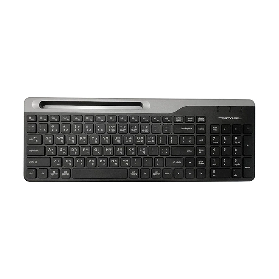 Picture of A4TECH FB2535C Fstyler Smoky Grey Wireless Keyboard & Mouse Combo with Bangla