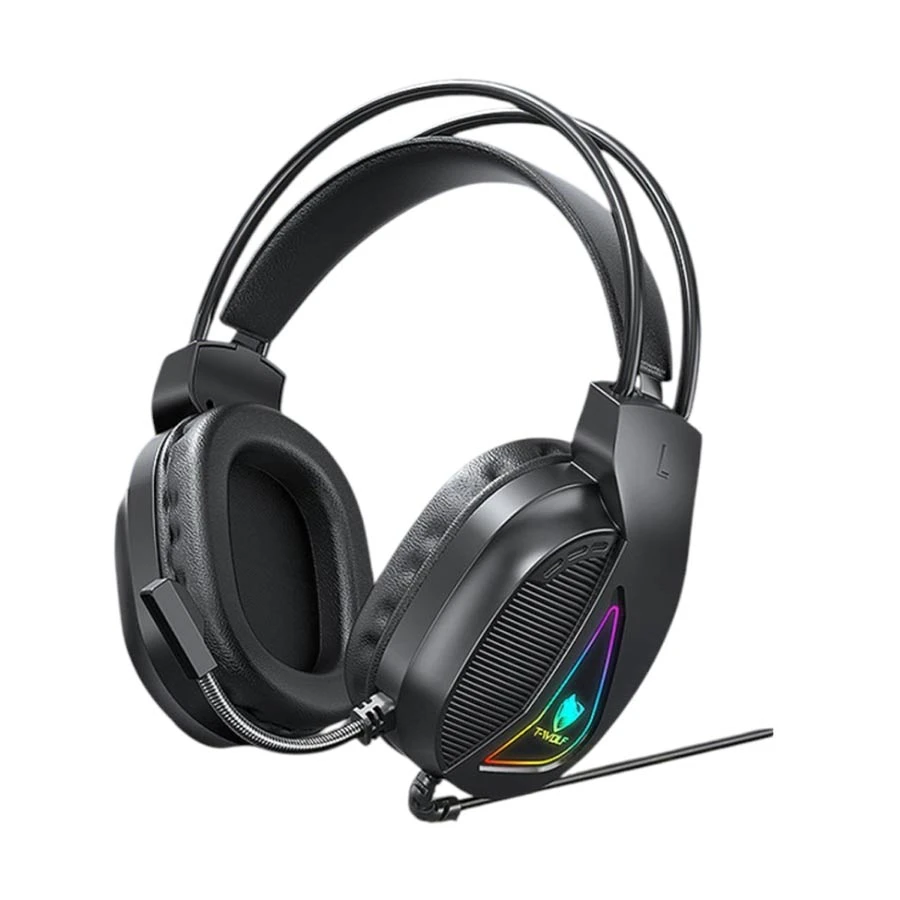 Picture of T-WOLF H160 ANC Wired Black Gaming Headphone