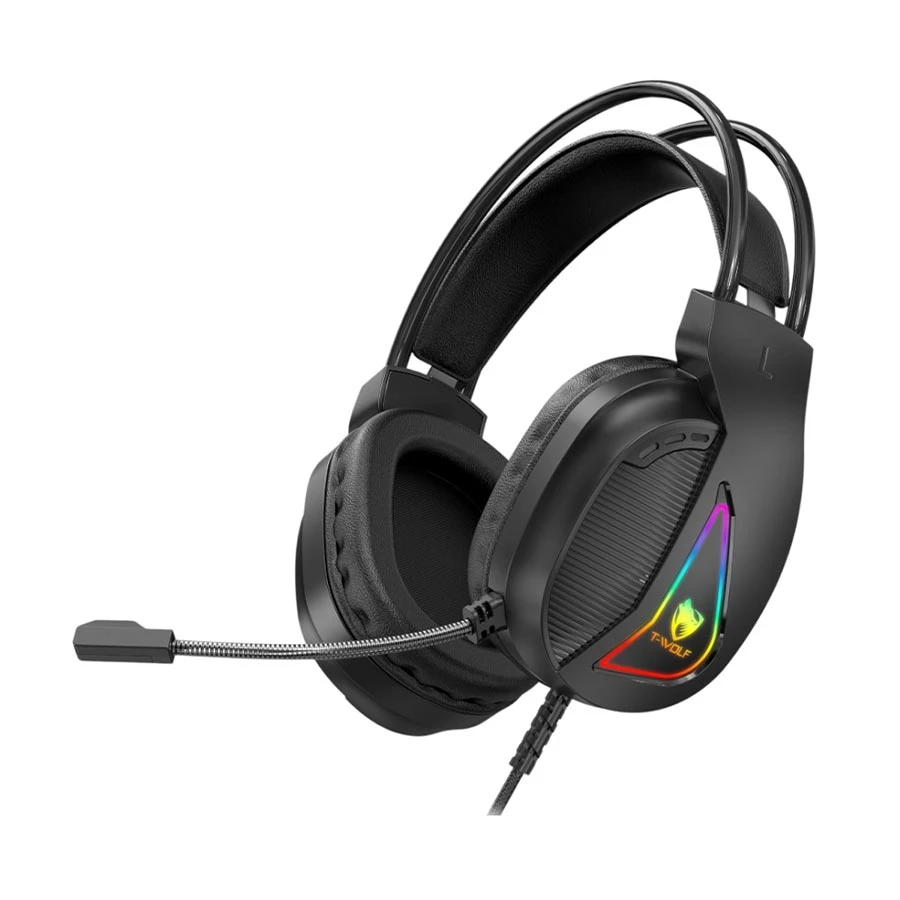 Picture of T-WOLF H160 ANC Wired Black Gaming Headphone
