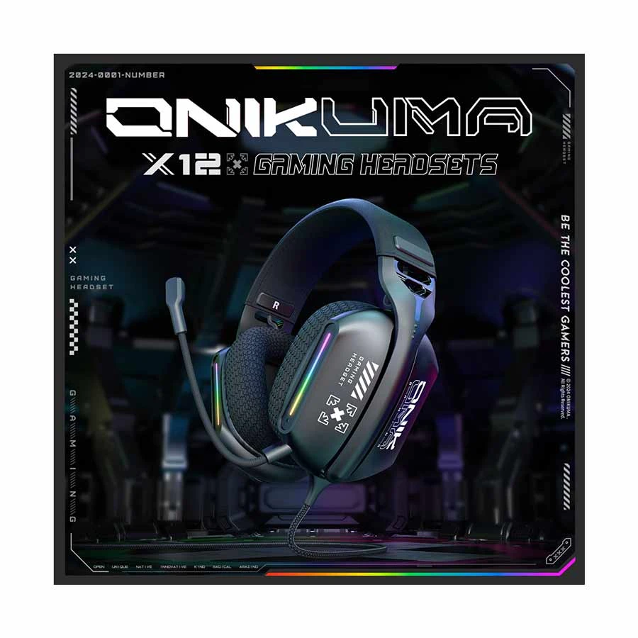 Picture of ONIKUMA X12 RGB Wired Black Gaming Headphone