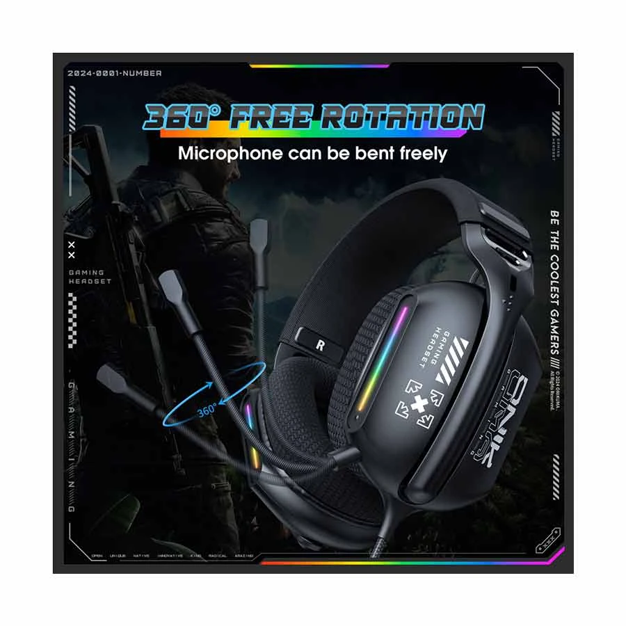 Picture of ONIKUMA X12 RGB Wired Black Gaming Headphone