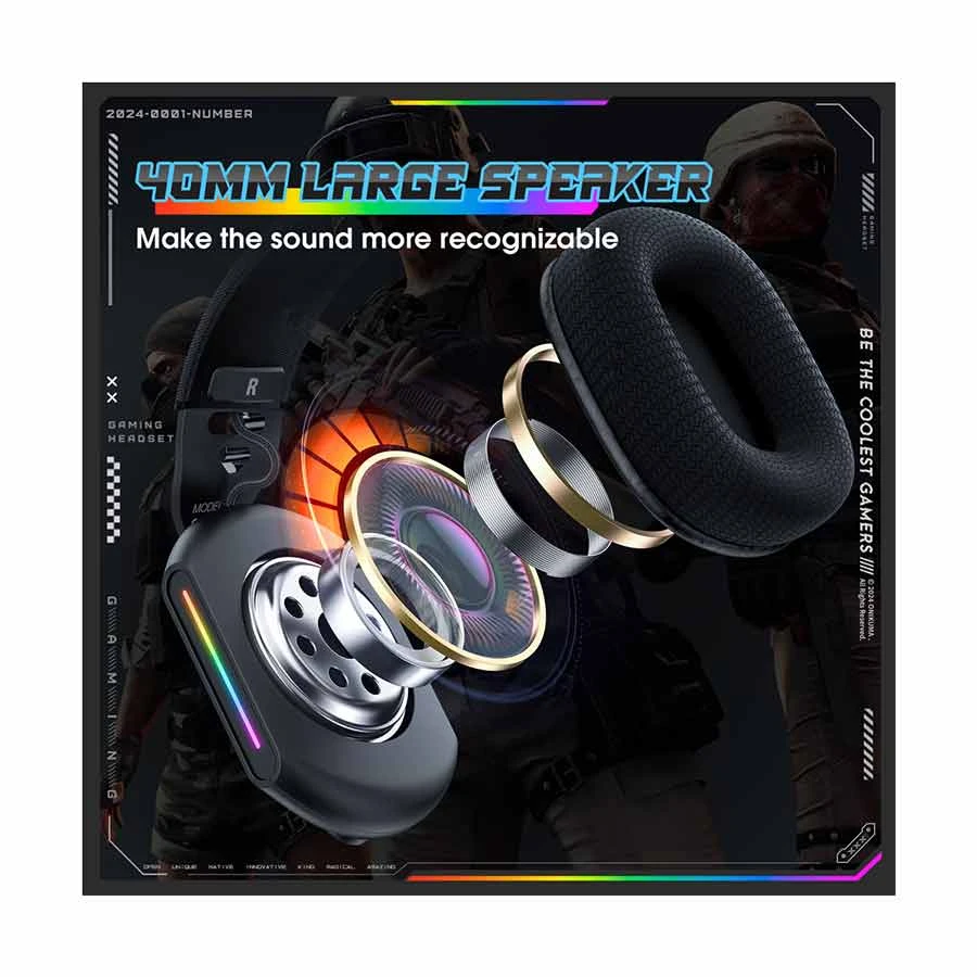 Picture of ONIKUMA X12 RGB Wired Black Gaming Headphone