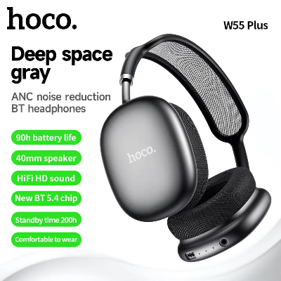 Picture of Hoco W55 Plus ANC Deep Space Gray (Black) Bluetooth Headphone