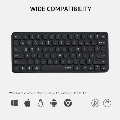 Picture of Rapoo E9050L Dark Grey (Dual Mode) Ultra-slim Keyboard