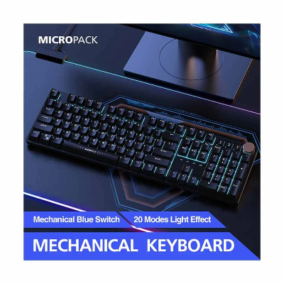 Picture of Micropack GK-30 ARES RGB Mechanical (Blue Switch) Wired Black Gaming Keyboard
