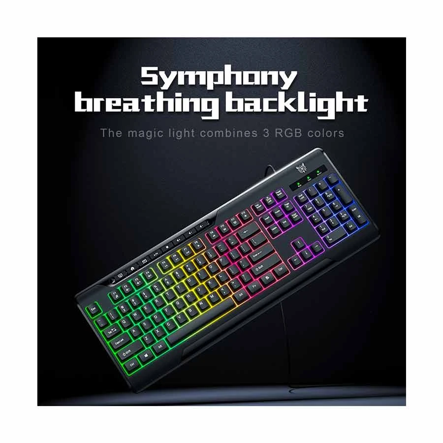 Picture of ONIKUMA TZ5006 Black USB Wired Gaming Keyboard, Mouse, Mouse Pad, Headphone & Headphone Stand Combo