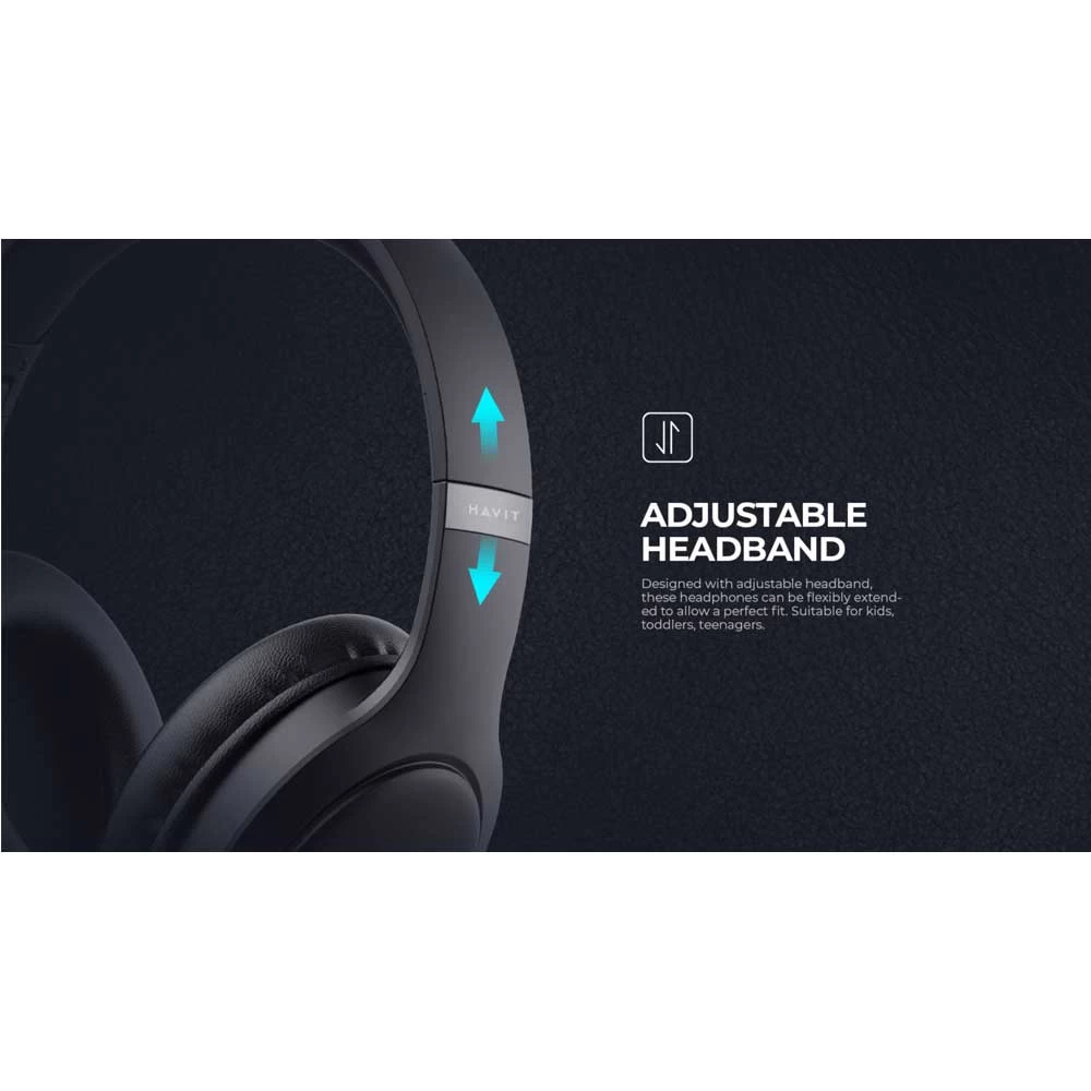 Picture of Havit H633BT Foldable Black Bluetooth Headphone