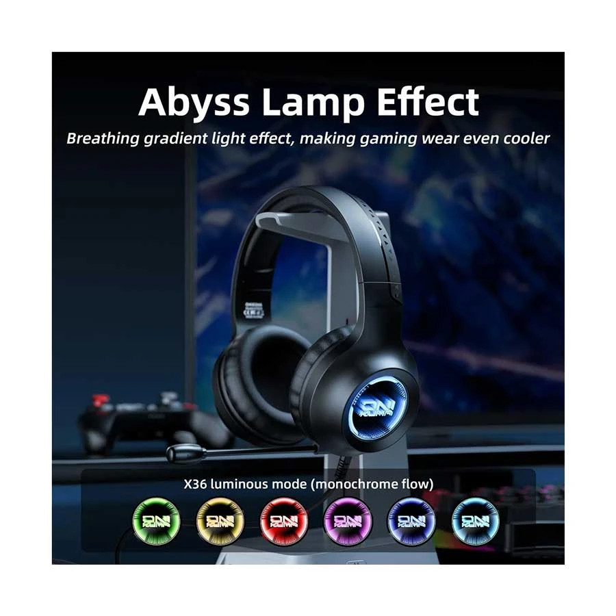 Picture of ONIKUMA X36 Wired Black Over Ear Gaming Headphone