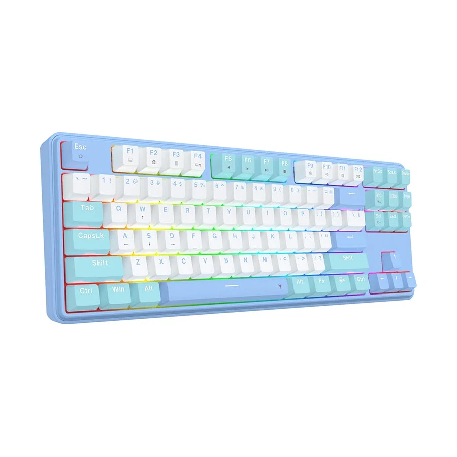 Picture of Redragon Star Blade K707 RGB Wired Hot Swap (Dragon Chant Switch) Gasket-Mounted White Blue Mechanical Gaming Keyboard