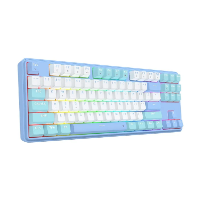Picture of Redragon Star Blade K707 RGB Wired Hot Swap (Dragon Chant Switch) Gasket-Mounted White Blue Mechanical Gaming Keyboard