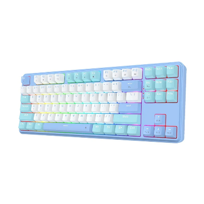 Picture of Redragon Star Blade K707 RGB Wired Hot Swap (Dragon Chant Switch) Gasket-Mounted White Blue Mechanical Gaming Keyboard
