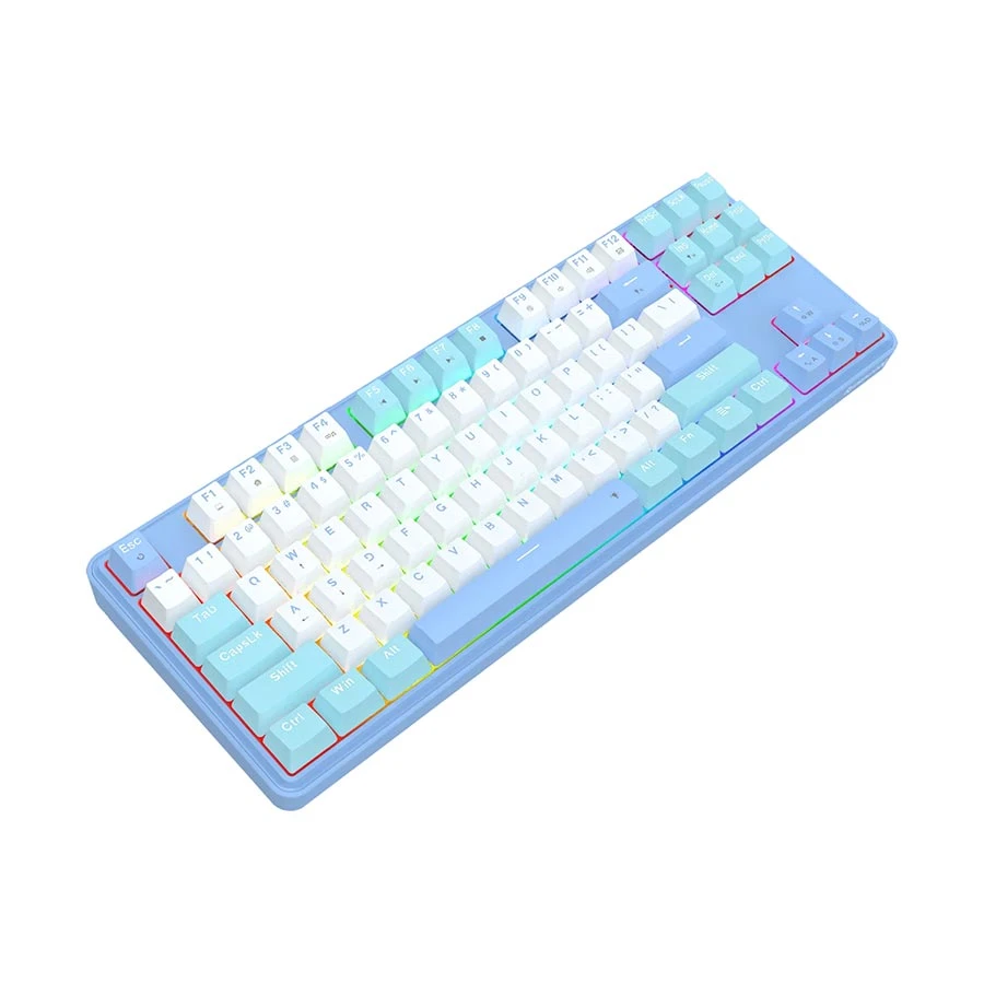 Picture of Redragon Star Blade K707 RGB Wired Hot Swap (Dragon Chant Switch) Gasket-Mounted White Blue Mechanical Gaming Keyboard