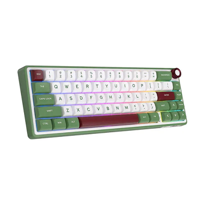 Picture of Royal Kludge RK R65 Wired RGB Hot Swap (Chartreuse Switch) Greensand Mechanical Gaming Keyboard