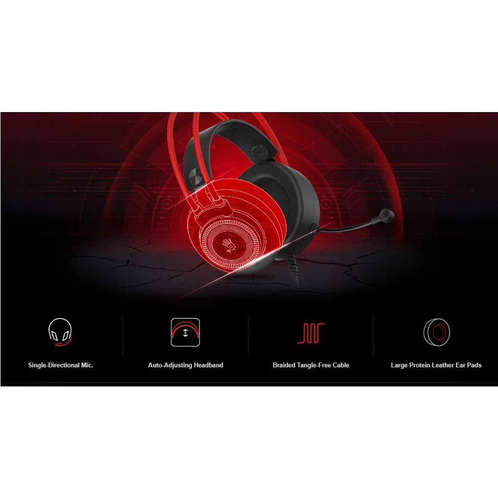 Picture of A4TECH Bloody G200S USB Black & Red Gaming Headphone