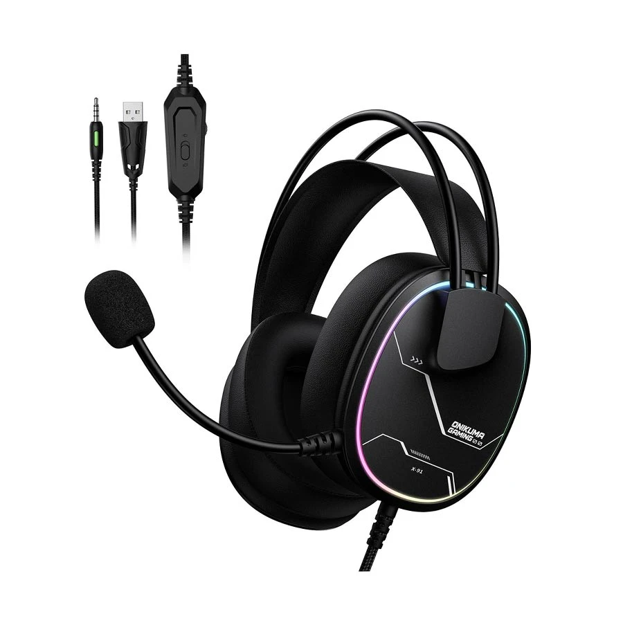 Picture of Onikuma X91 RGB Wired Black Over-Ear Gaming Headphone