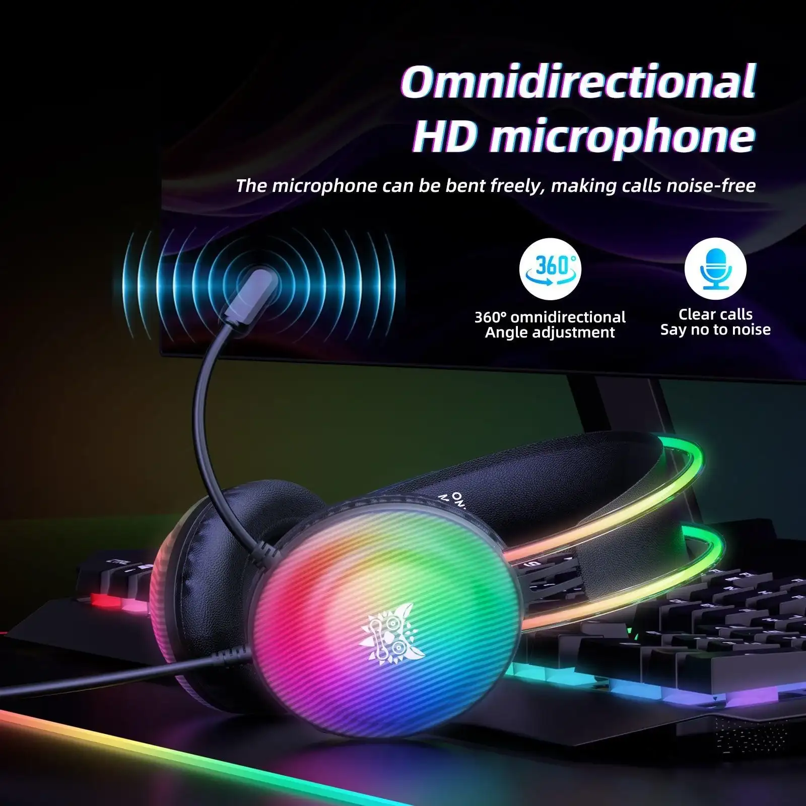 Picture of ONIKUMA X29 RGB Wired Black Professional Gaming Headphone