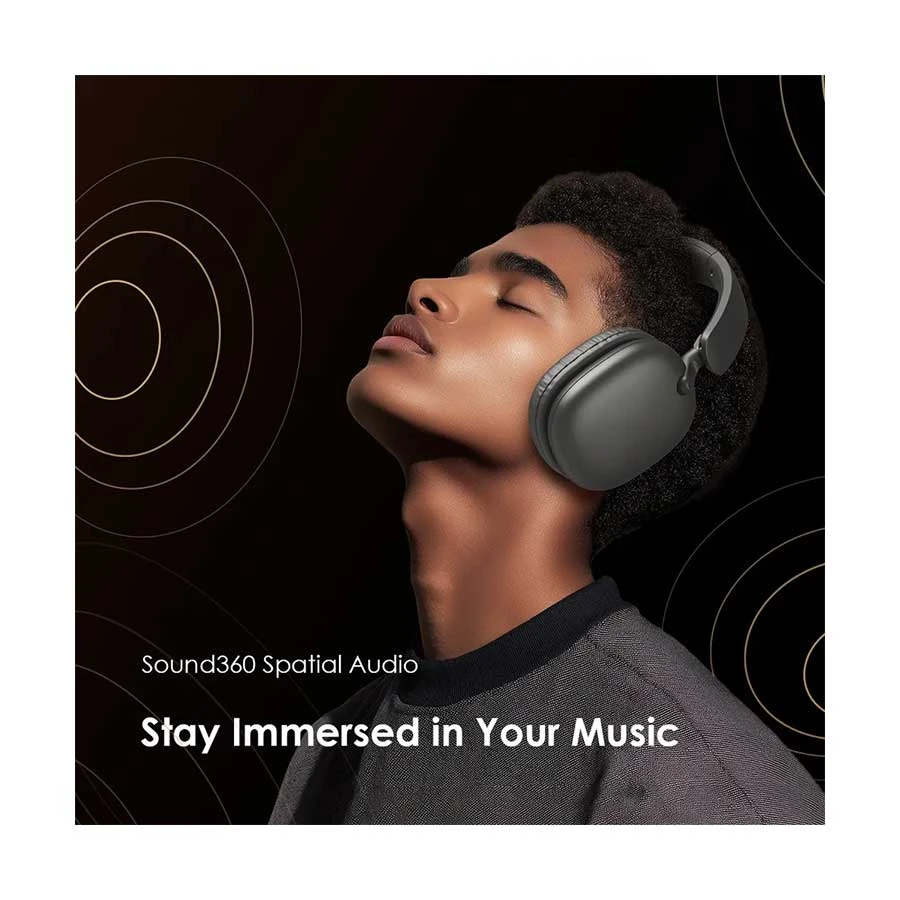 Picture of Oraimo BoomPop Lite Bluetooth Speed Black Over-Ear Headphone