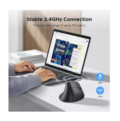Picture of UGREEN M571 (55916) Wireless Black Silent Vertical Mouse
