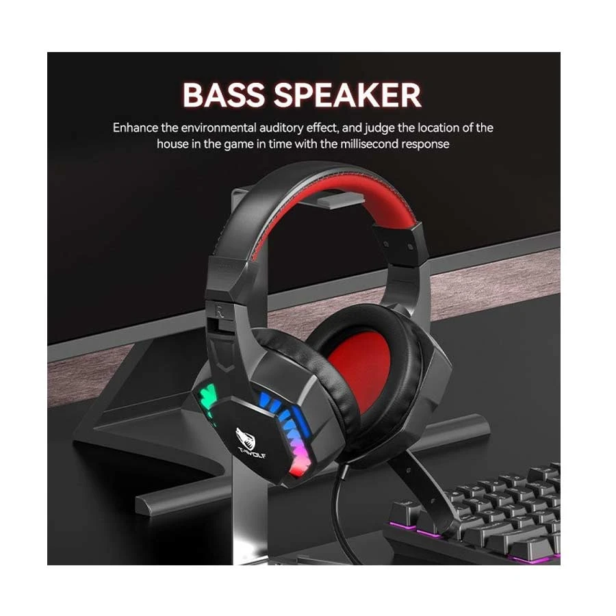 Picture of T-WOLF H120 Wired Black Gaming Headphone