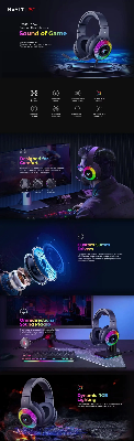 Picture of Havit Gamenote H2042d RGB Wired Black Gaming Headphone