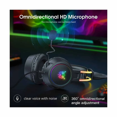 Picture of Onikuma X15 Pro Deer Ear RGB Wired Black Professional Gaming Headphone