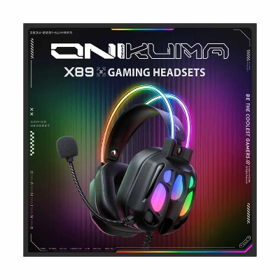 Picture of Onikuma X89 RGB Wired Black Immersive 3D Sound Gaming Headphone