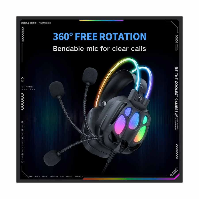 Picture of Onikuma X89 RGB Wired Black Immersive 3D Sound Gaming Headphone