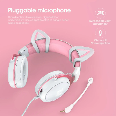 Picture of ONIKUMA X10 Wired Pink Stereo Gaming Headphone