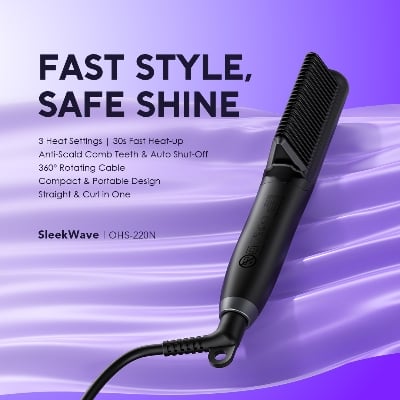 Picture of oraimo SleekWave Hair Straightener Brush