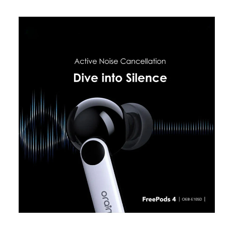 Picture of Oraimo FreePods 4 ANC Black TWS Bluetooth Earbuds #OEB-E105D