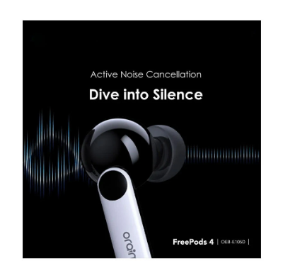 Picture of Oraimo FreePods 4 ANC Black TWS Bluetooth Earbuds #OEB-E105D