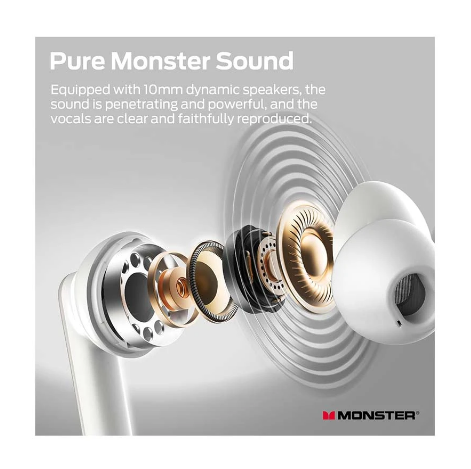 Picture of Monster TH300 White TWS Bluetooth Earbuds